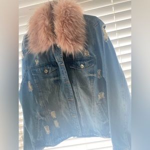 Customized Jean Jacket with Furr